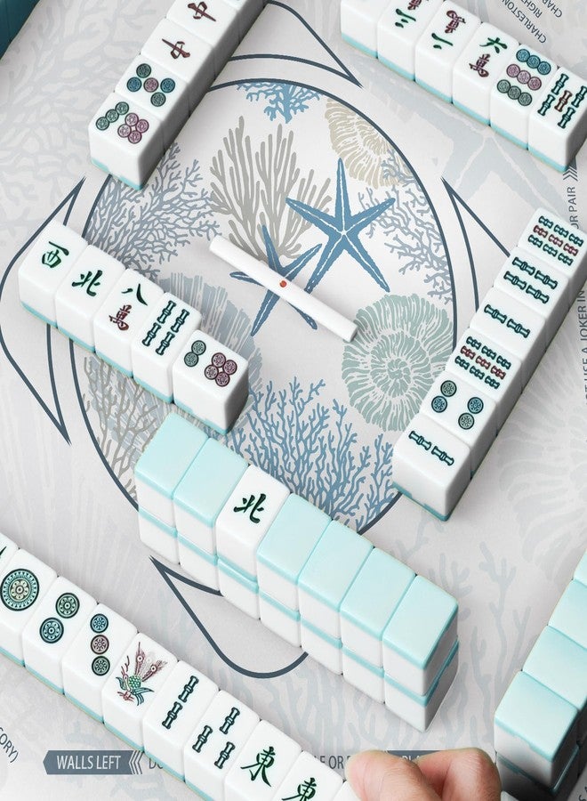 molovsiny Mahjong Mat for Table, Durable Mahjong Table Cover with Unique Design, Premium Mahjong Accessories, for Women, Game Mat for Mahjong and Board Game Enthusiasts (Coral Reefs) - Image 4